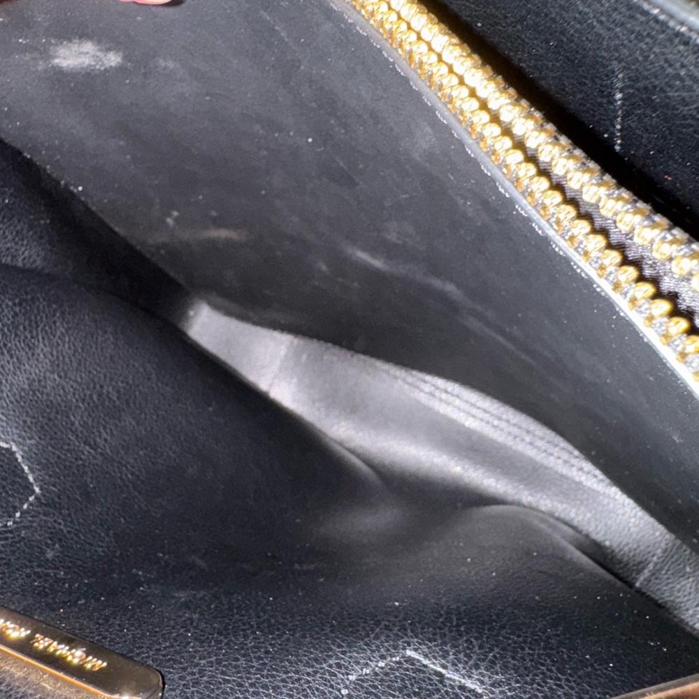 Michael Kors Mercer large Black Satchel with Gold Accents - Picture 3 of 5